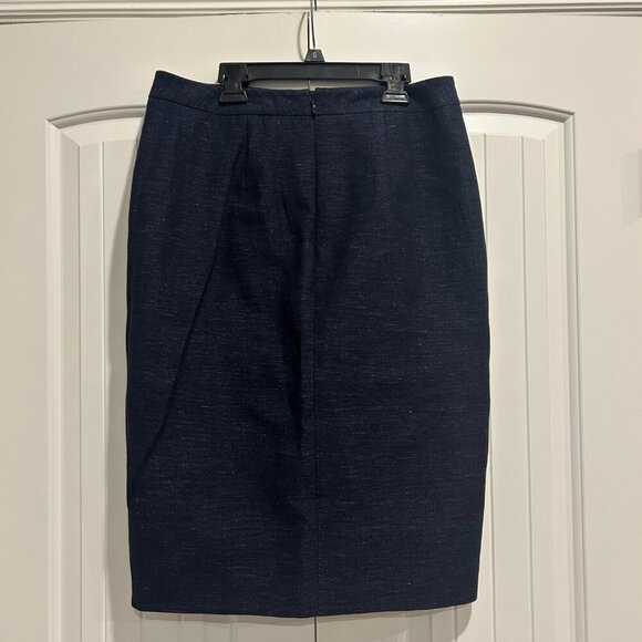 BCBG Maxazria Grayce Blue Dark Midnight Skirt Size 8 - Picture 5 of 7